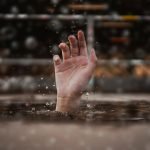 person drowning in water